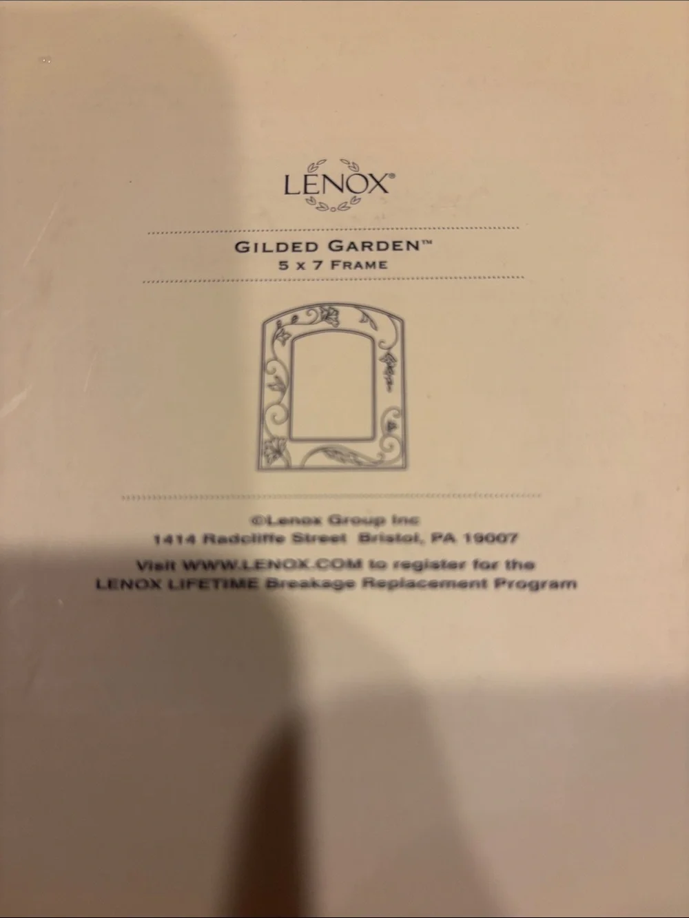 Lenox gilded garden 5x7” Floral Picture Frame with Gold Accents